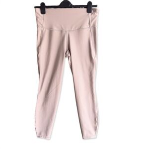 All In Motion Leggings Women Large High Rise 7/8 Length Beige Tan Pocket Active
